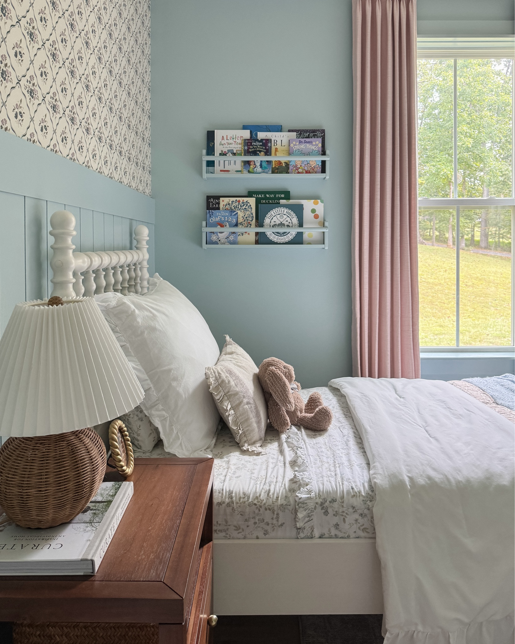 Blue and pink little girl room! Plus some pictures of her play couch that she loves so much! She uses it to build forts and slides and it is so beautiful!

#LTKHome #LTKSaleAlert