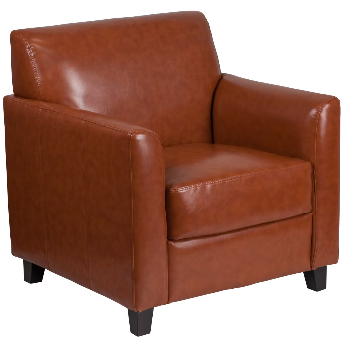Emma and Oliver Leather Chair with Clean Line Stitched Frame | Target