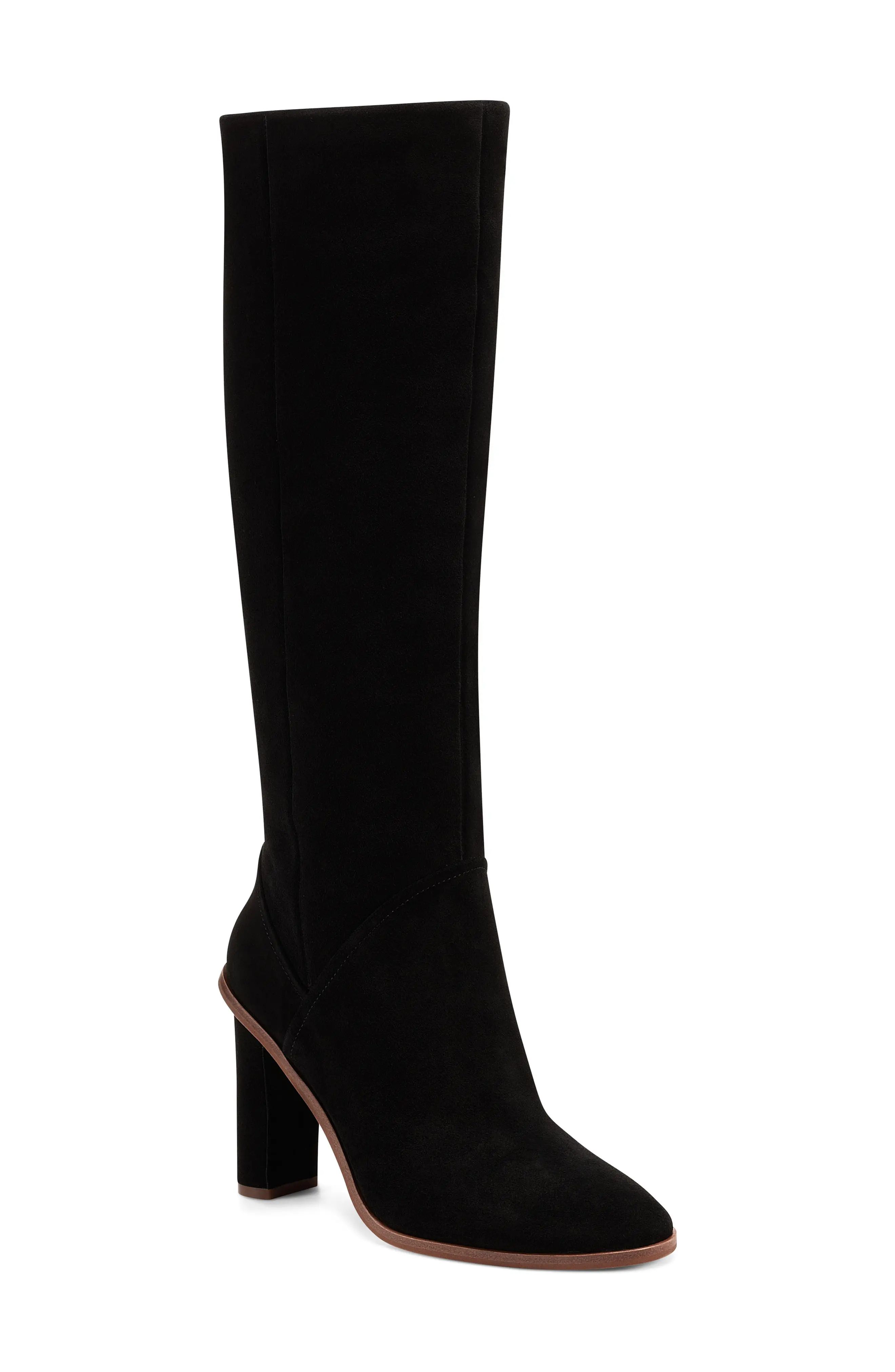 Vince Camuto Phranzie Knee High Boot, Size 6 in Black at Nordstrom | Nordstrom