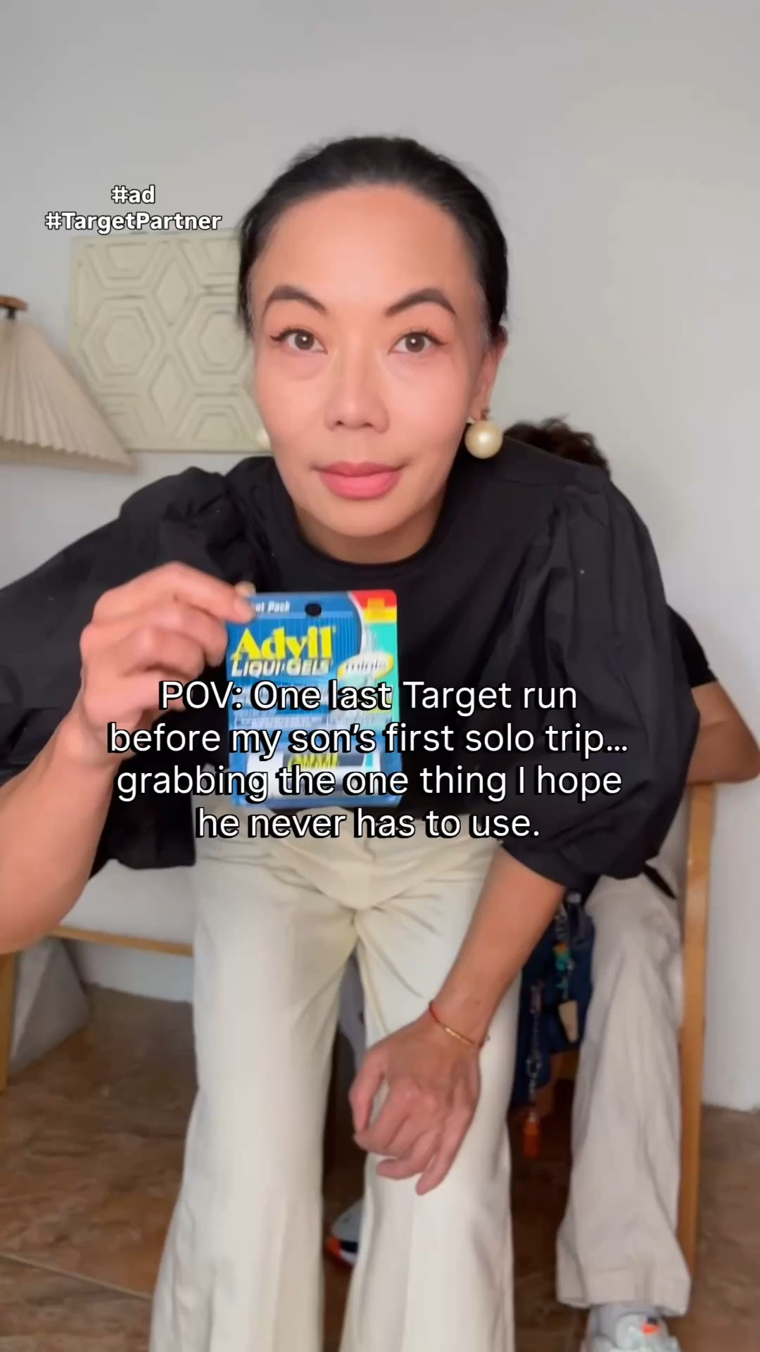 #ad The one thing I always pack for my son… and hope he never has to use. 
One last @Target run before he heads off to training. 
Packing for him reminded me of all the little things we’ve always kept in our home. Advil has been one of those staples for years, so it naturally made it into the cart before his trip.
Here’s hoping it comes home unopened.
Grateful for one more errand together before he starts this new adventure. 
@advilrelief targets pain caused by inflammation. Use as directed.
#TargetPartner #Haleon

#LTKmomlife #LTKselfcare