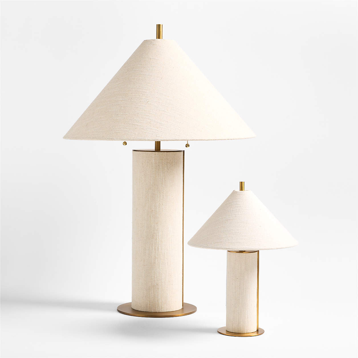 Remi Natural Linen Table Lamp Bedroom Lighting + Reviews | Crate & Barrel | Crate & Barrel