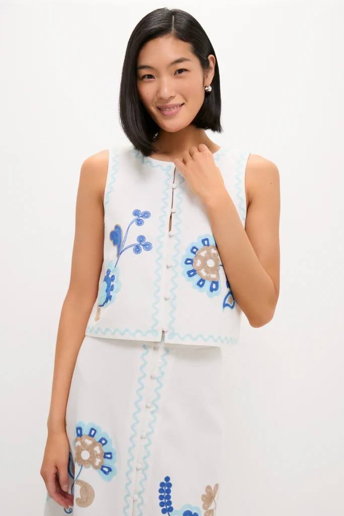 Folk Flower Embroidered Luna Top | Tuckernuck (US)