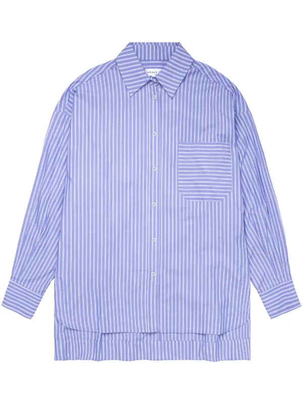 Apiece Apart Aldea Oversized Shirt | Blue | FARFETCH | Farfetch Global
