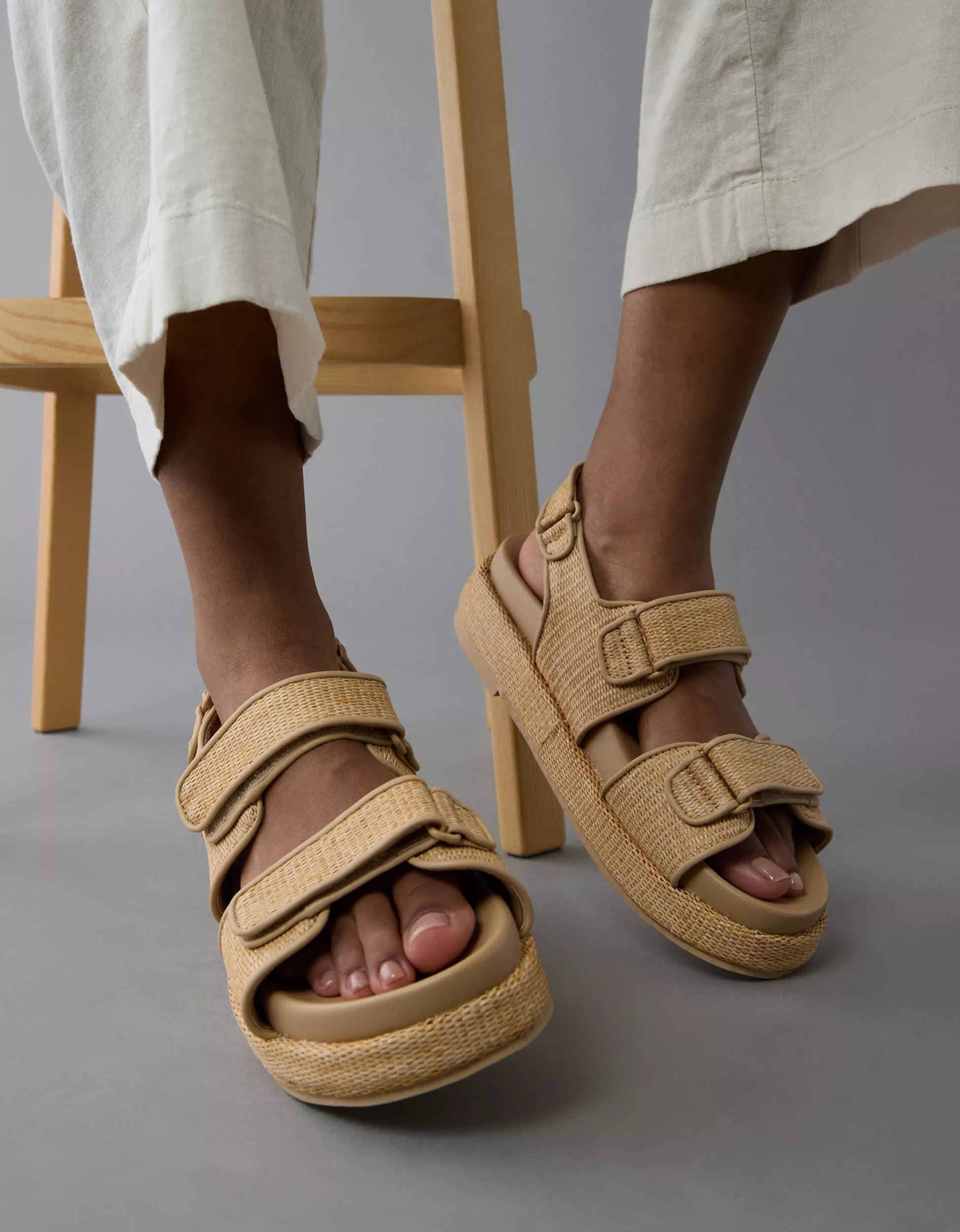 AE Flatform Velcro Slingback Sandal | American Eagle Outfitters (US & CA)