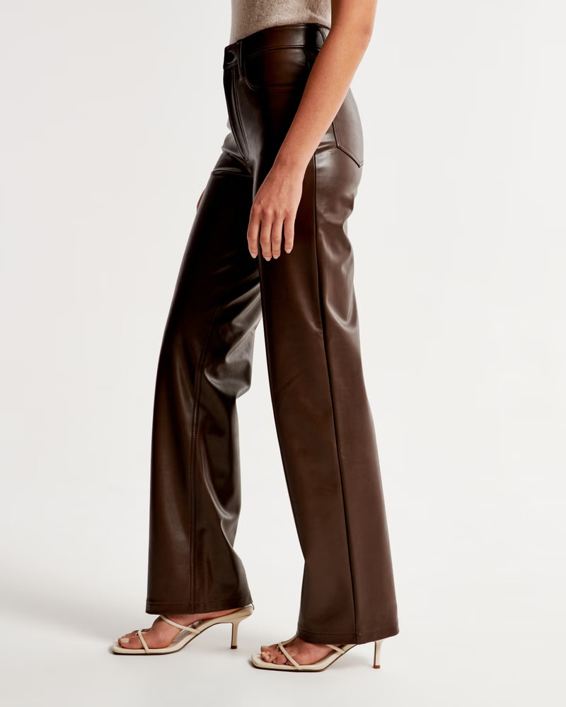 Vegan Leather 90s Relaxed Pant | Abercrombie & Fitch (US)