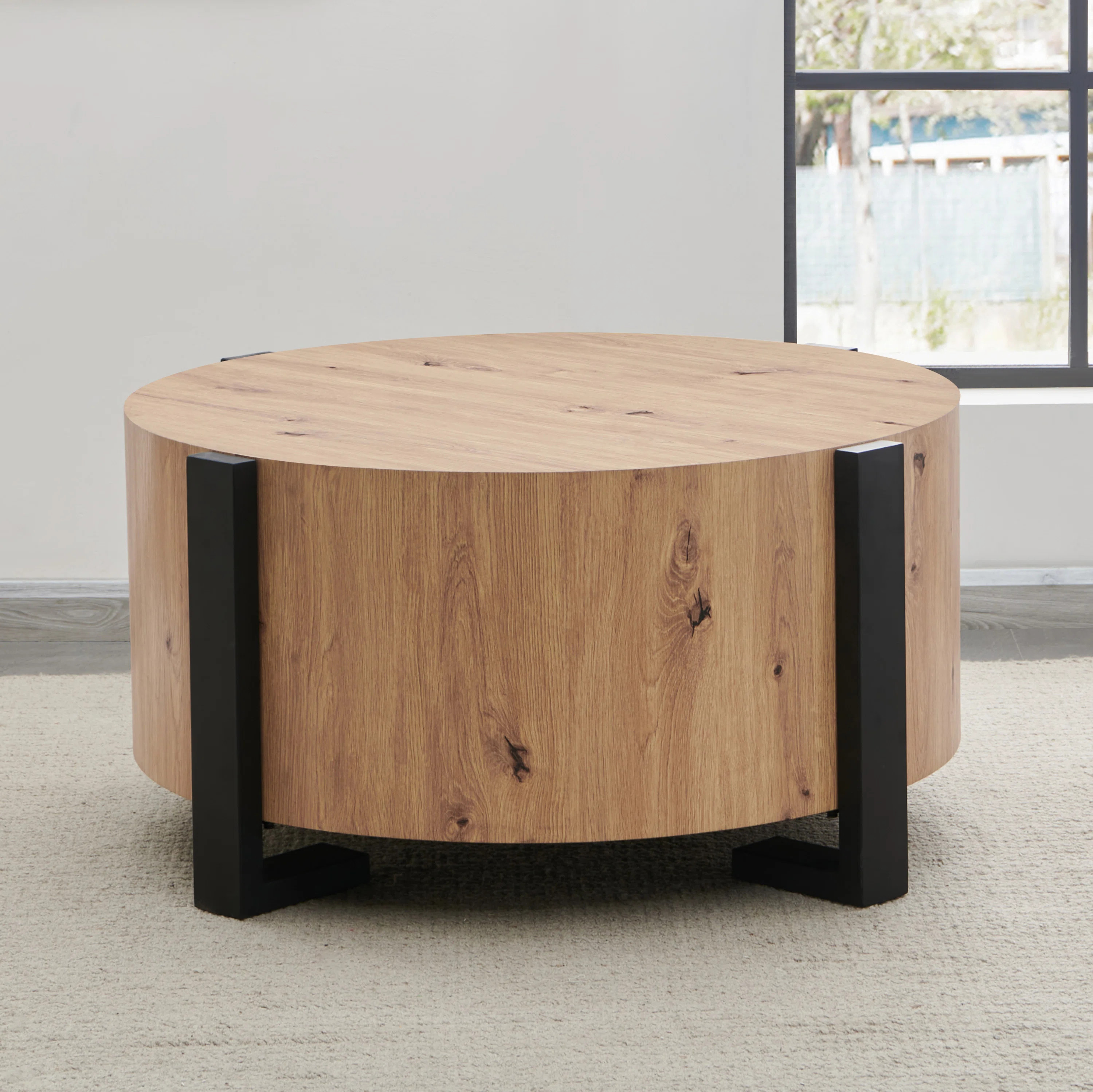 Millwood Pines Darcie Wood Round Cocktail Table & Reviews | Wayfair | Wayfair North America