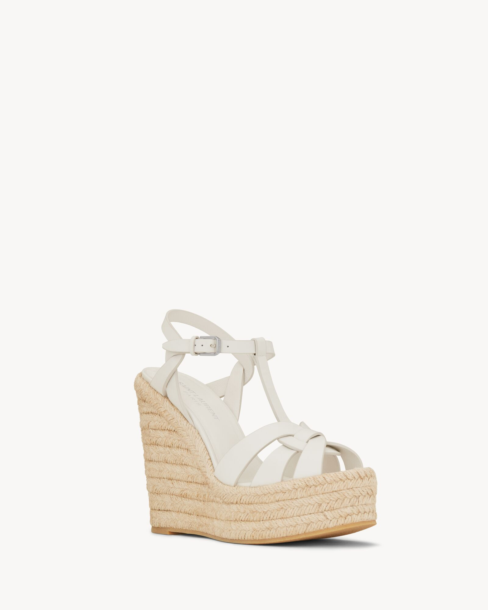 TRIBUTE espadrilles wedge in smooth leather | Saint Laurent | YSL.com | Saint Laurent Inc. (Global)