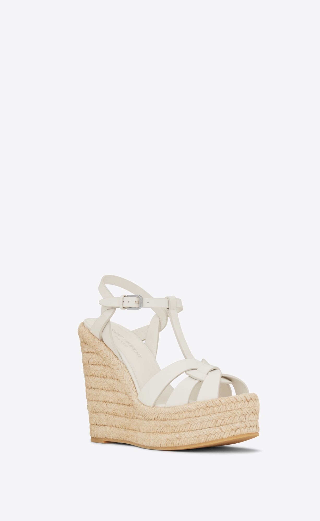 TRIBUTE espadrilles wedge in smooth leather | Saint Laurent | YSL.com | Saint Laurent Inc. (Global)