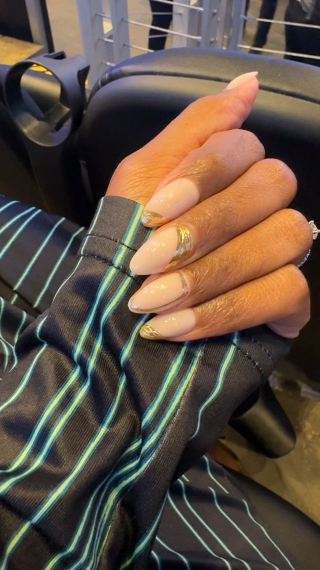 Neutral press on nails
Gold accent press on nails 

#LTKBeauty #LTKSeasonal