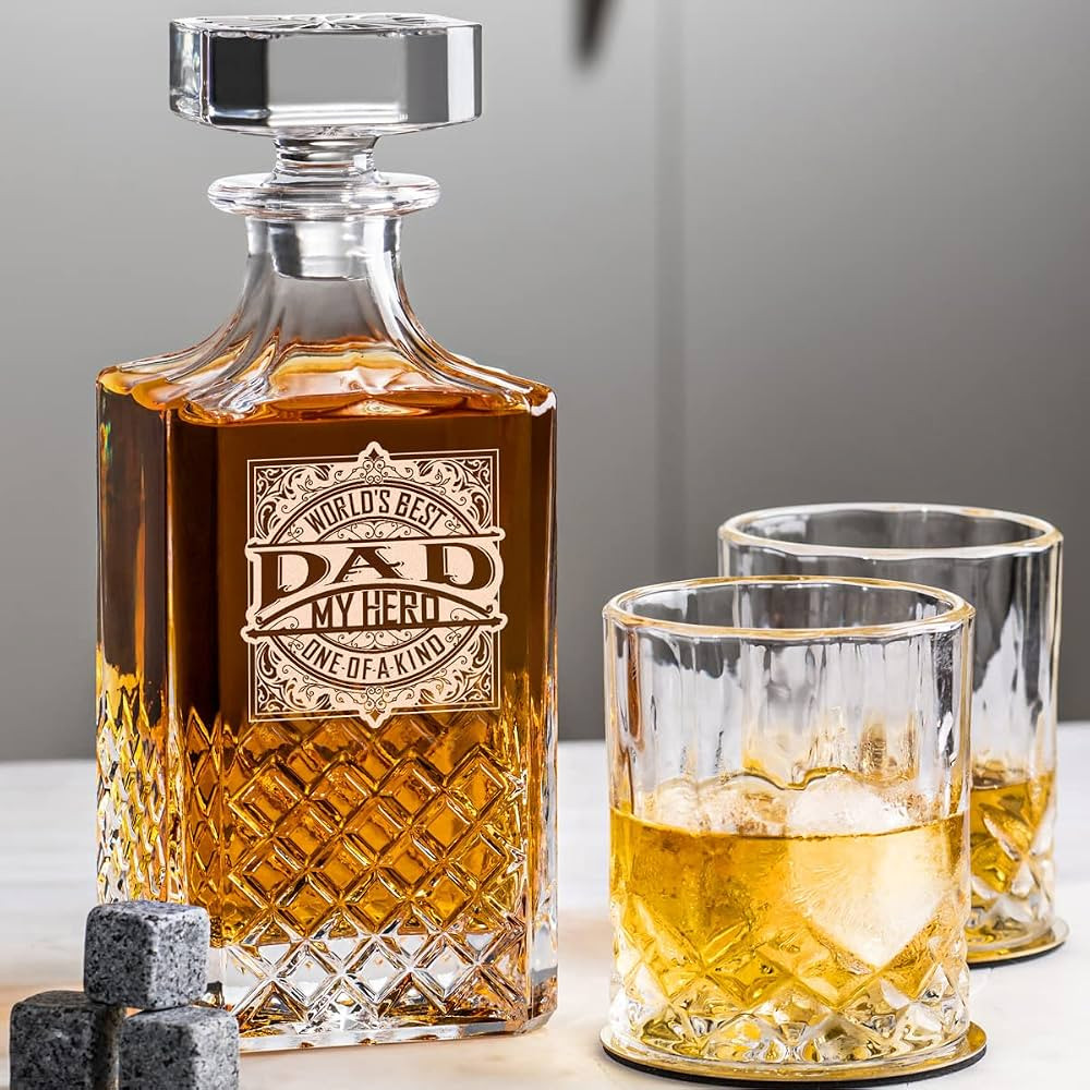 Fathers Day for Dad from Daughter, Son - Dad Birthday Gifts - Gifts for Dad Men - Unique Whiskey ... | Amazon (US)