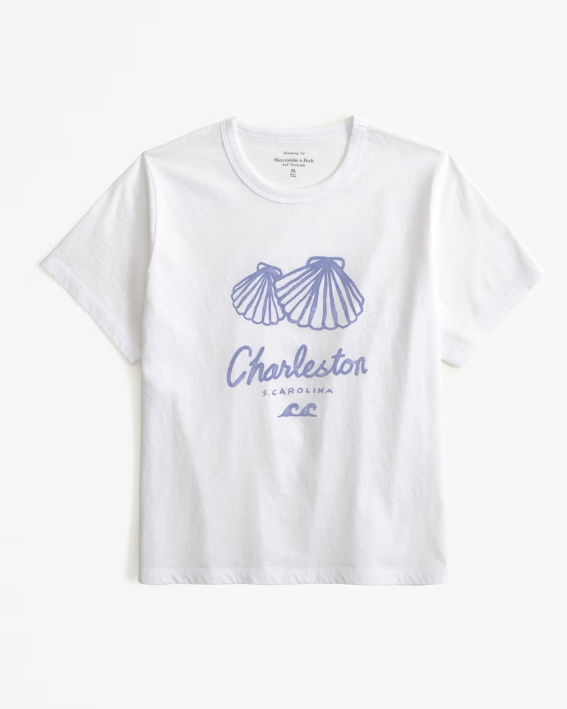 Short-Sleeve Charleston Graphic Skimming Tee | Abercrombie & Fitch (US)