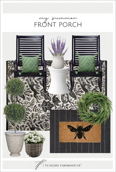 My summer porch. 

Patio rugs, porch rugs, porch furniture, outdoor rockers, outdoor plants, planters, door wreaths, outdoor pillows, door mats, outdoor accent tables, home decor, spring decor

#LTKSeasonal #LTKhome #LTKFind