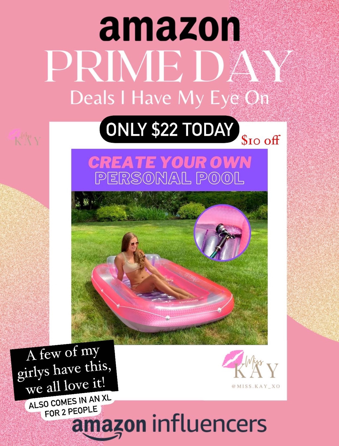 This personal pool tanning bed is so perfect! Only $22 during Amazon Prime Day. 

#LTKFindsUnder50 #LTKSwim #LTKKids
