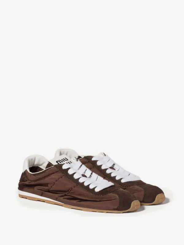 Plume technical fabric and suede sneakers | Farfetch Global