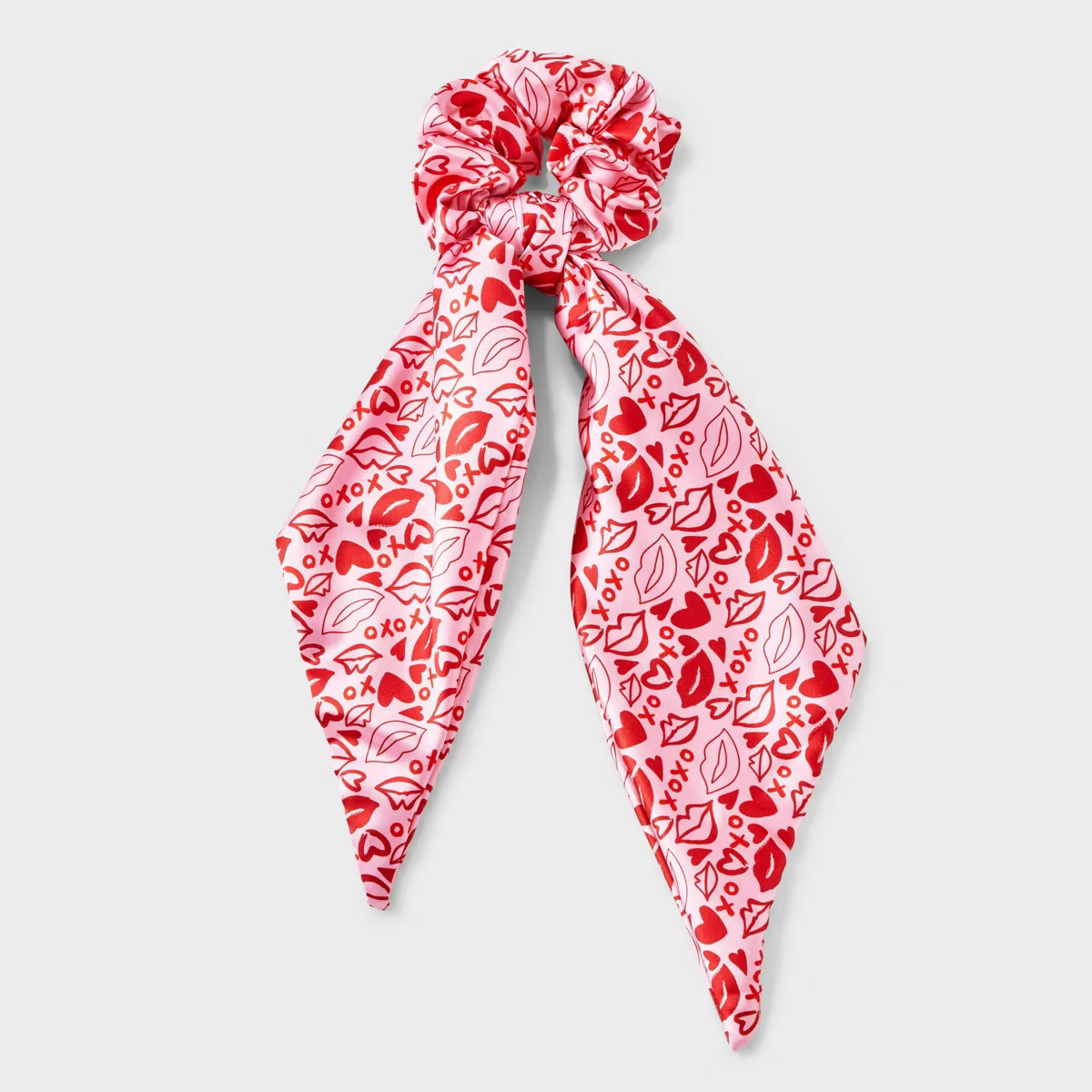 Valentine's Day Lips Print with Tail Hair Twister - Pink/Red | Target