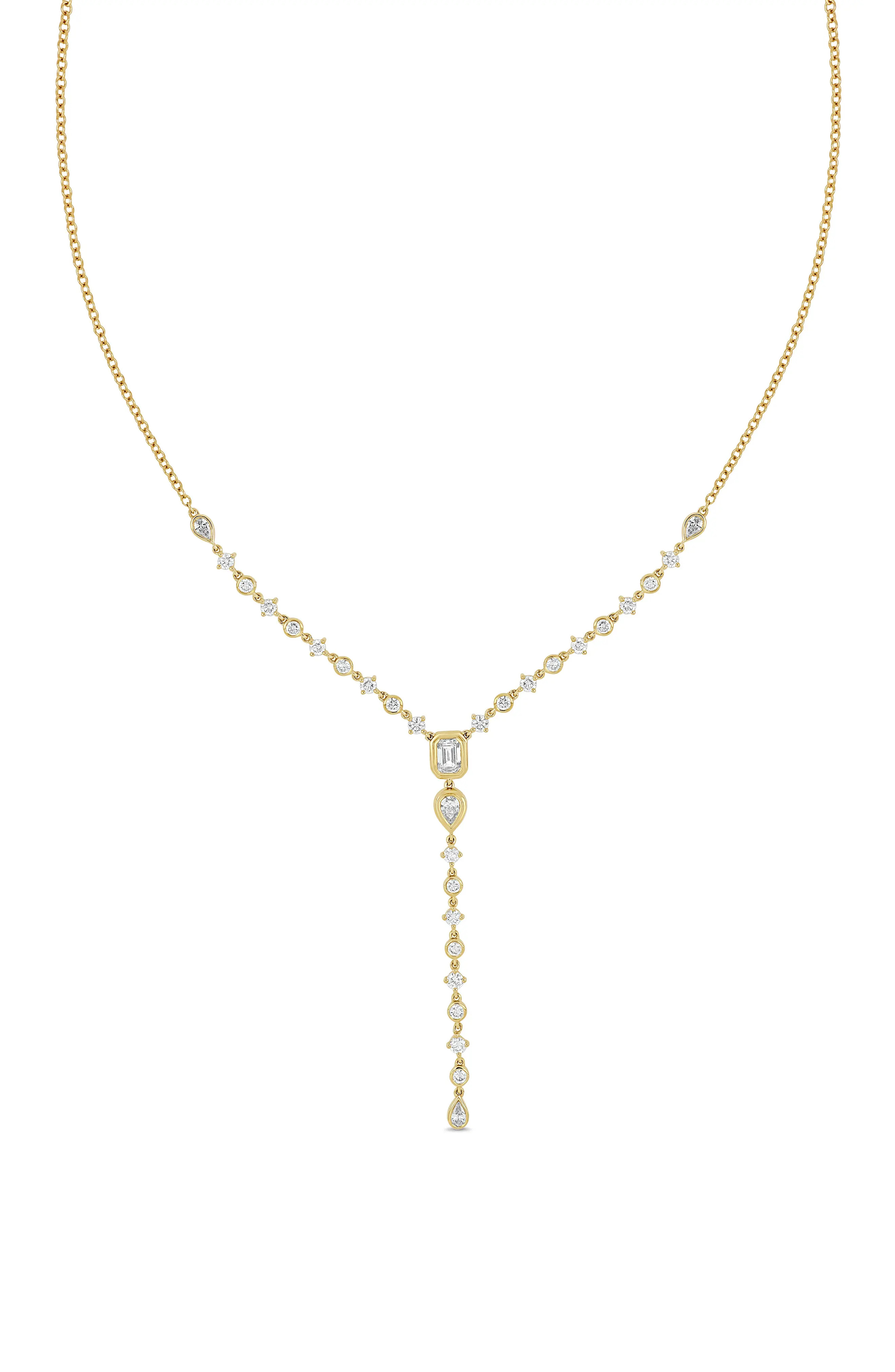 Bony Levy Monaco Diamond Y-Necklace in 18K Yellow Gold at Nordstrom, Size 18 | Nordstrom