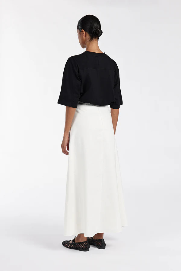 GEMMA OFF WHITE MIDI SKIRT | DISSH