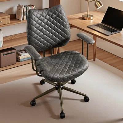 Ergonomic Office Desk Chair With Arms, Adjustable Swivel For, Dorm, Vanity & Study | Wayfair North America