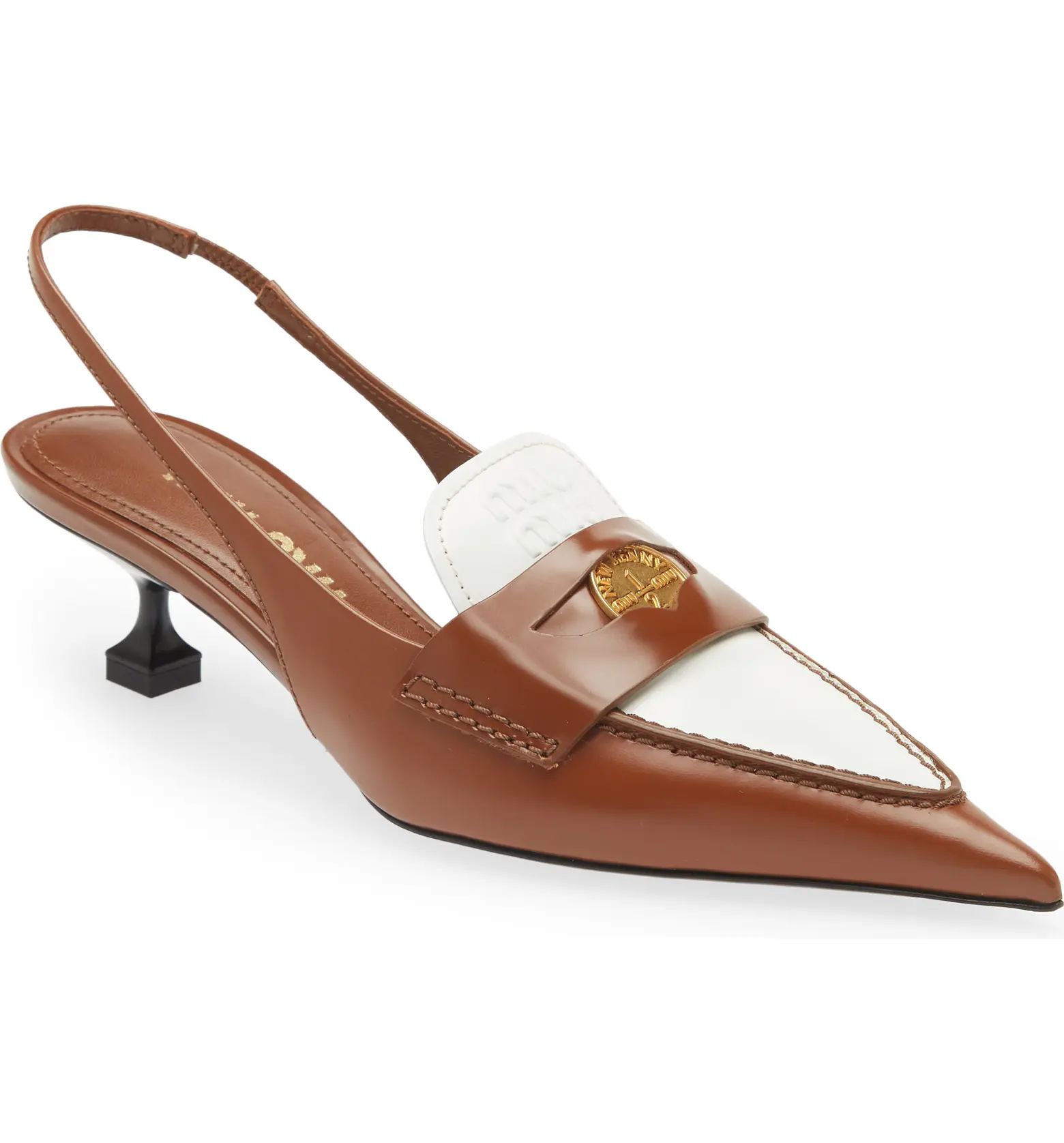 Miu Miu Kitten Heel Slingback Loafer | Nordstrom | Nordstrom