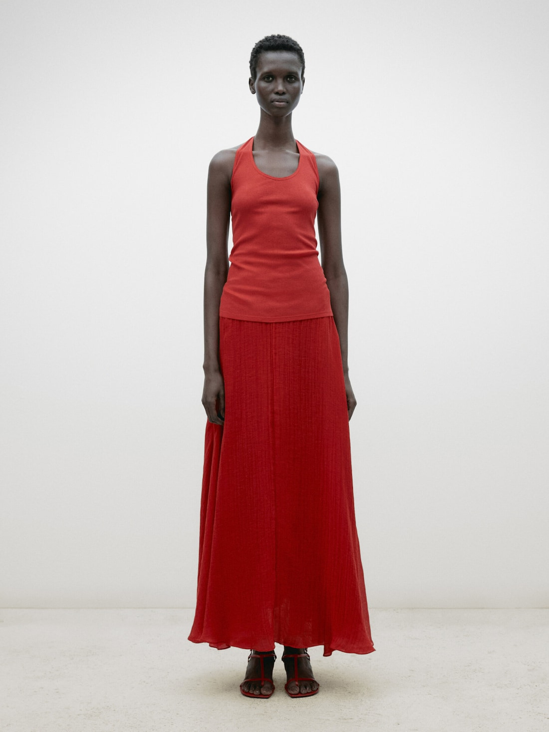 Strappy halterneck top - Limited Edition | Massimo Dutti US