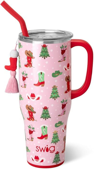 Swig Life 40oz Mega Mug, 40 oz Tumbler with Handle and Straw, Cup Holder Friendly, Dishwasher Saf... | Amazon (US)