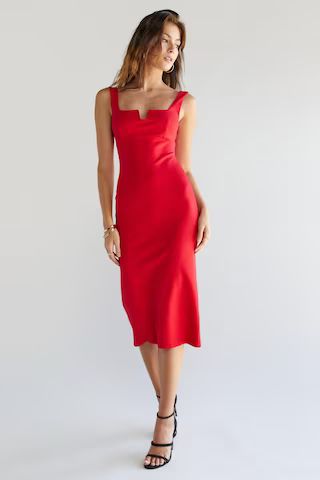 Layna V Bar Midi Dress | Francesca's