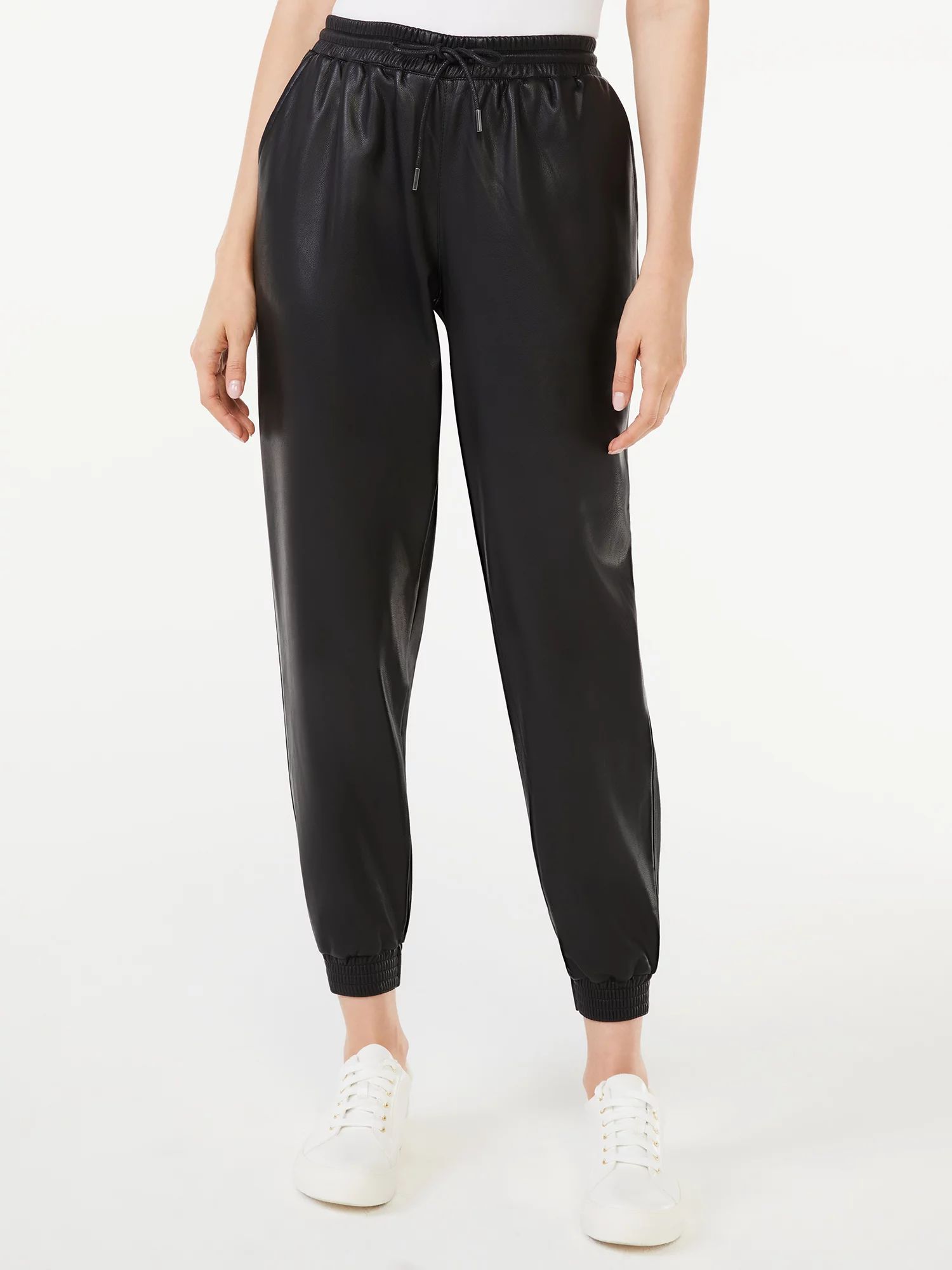 Scoop Women's Faux Leather Joggers | Walmart (US)