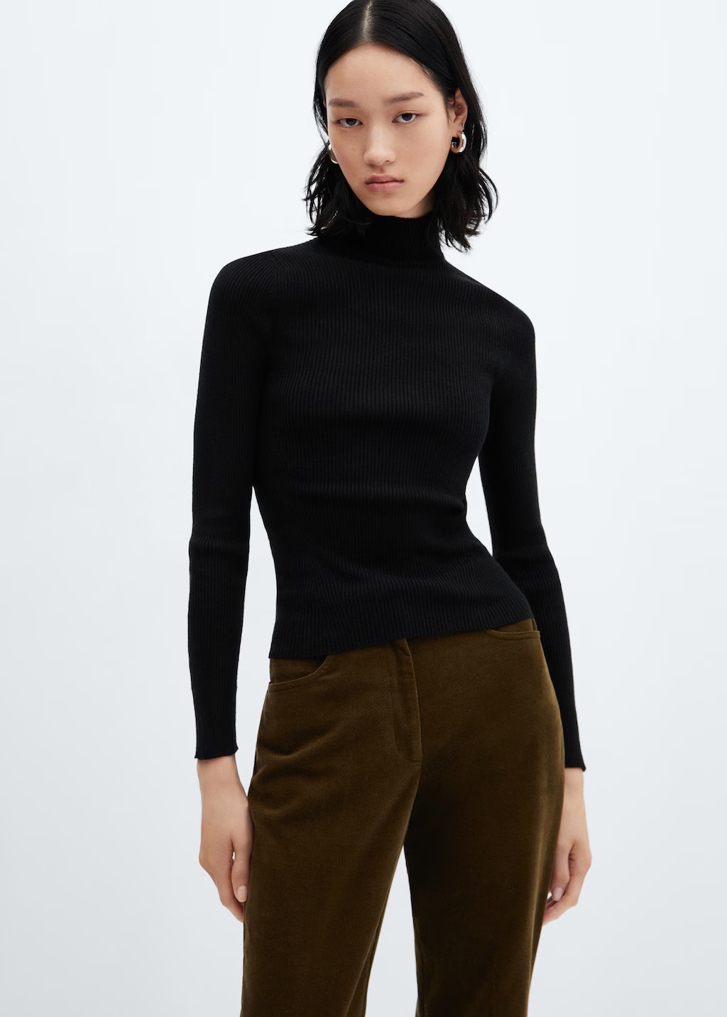 Turtleneck knit sweater | MANGO (US)
