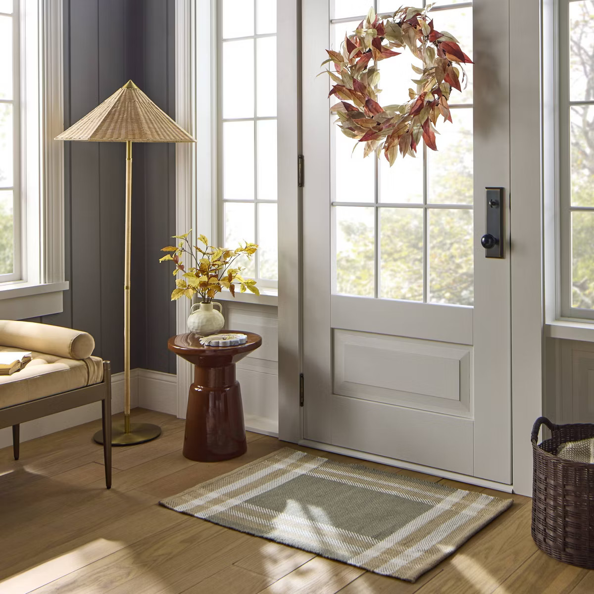 2'1"x3'2" Plaid Indoor/Outdoor Scatter Accent Rug Green - Threshold™ designed with Studio McGee | Target