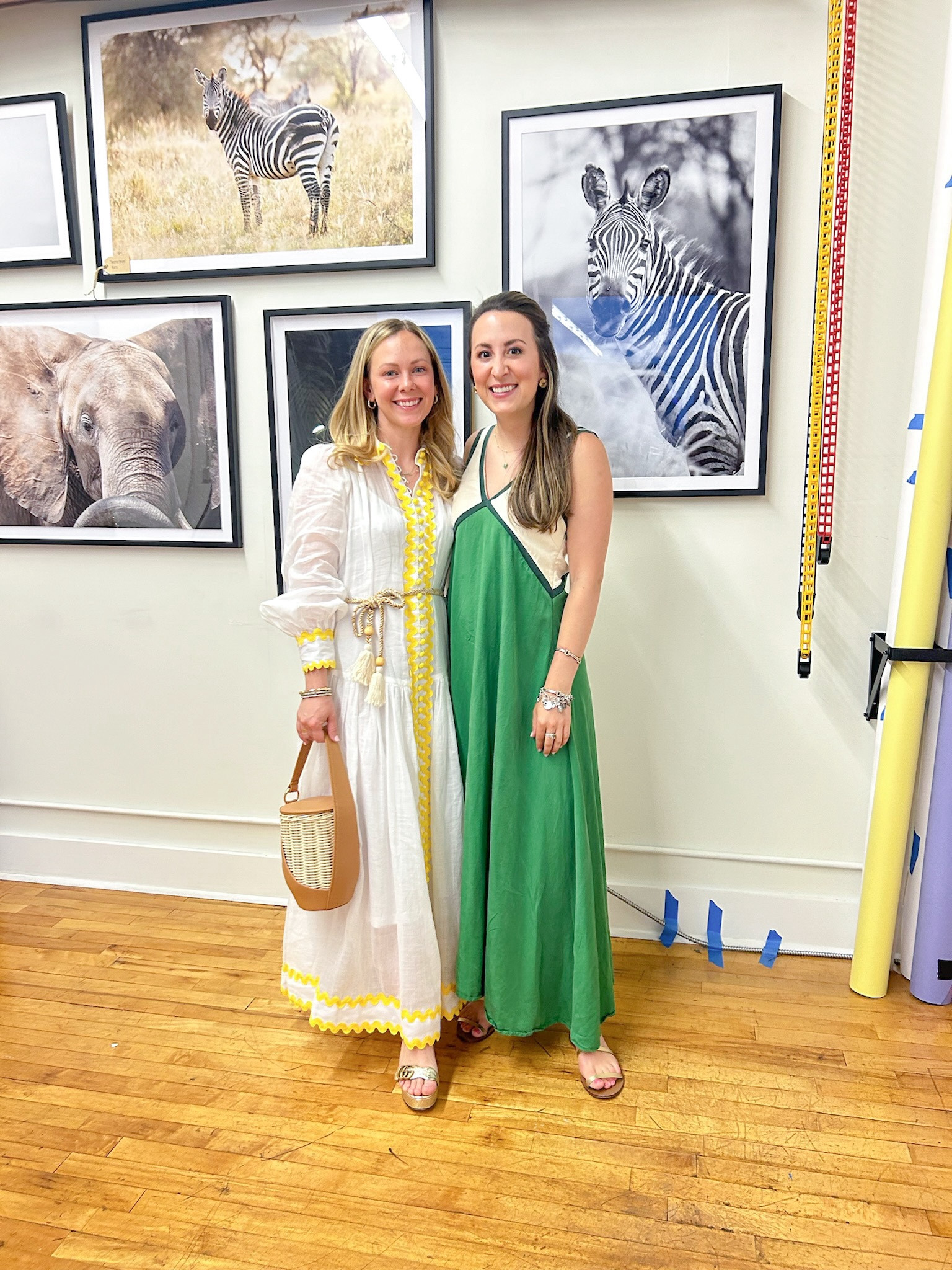 I rented this green Sancia color blocked Naomi dress from Nuuly! 