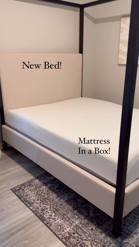  Bedroom decor, black metal canopy bed, mattress in a box 

#LTKVideo #LTKSeasonal #LTKhome