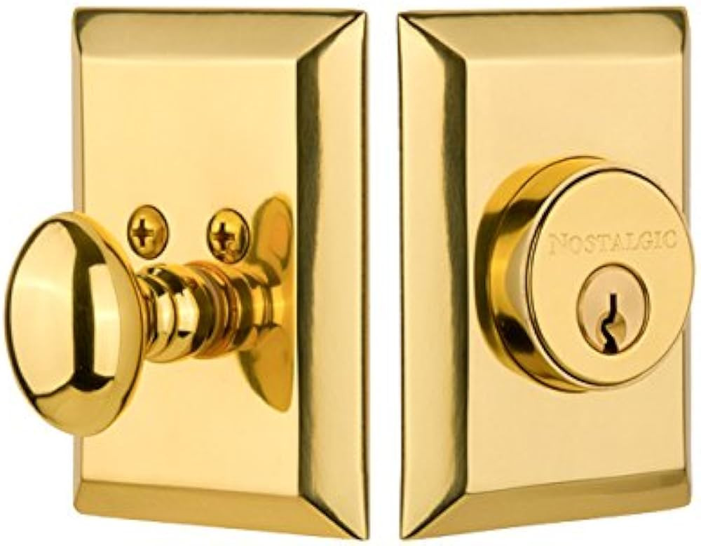 Nostalgic Warehouse New York Plate Single Cylinder Deadbolt Lock | Amazon (US)