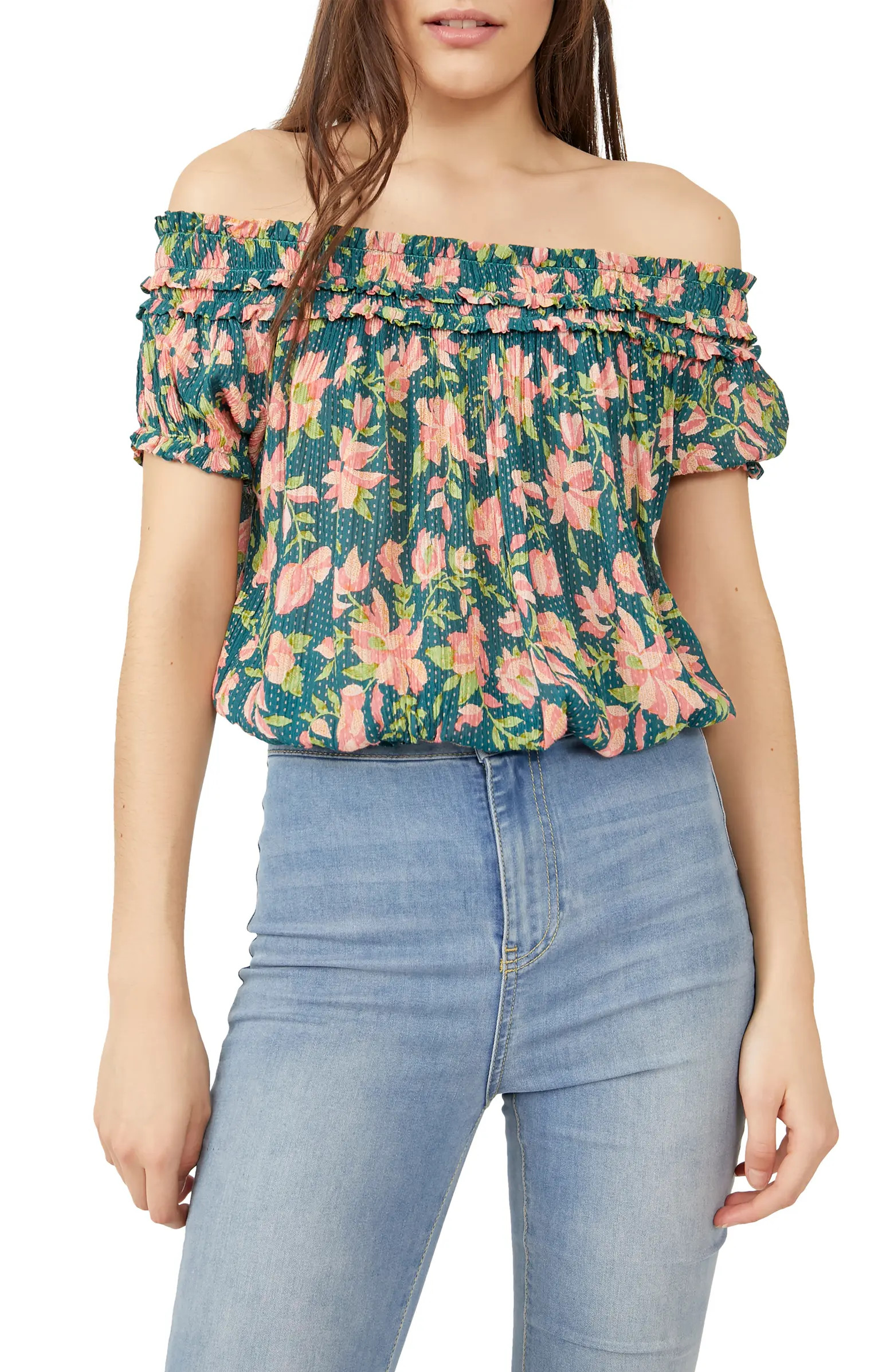 Suki Floral Off the Shoulder Top | Nordstrom