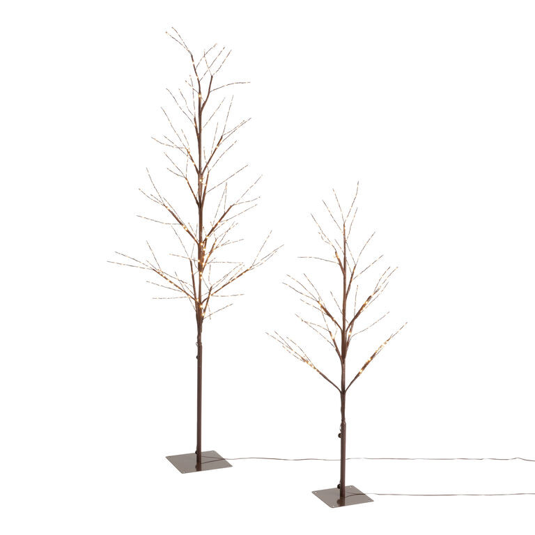 Brown Pre Lit Micro LED Electric Artificial Tree | World Market