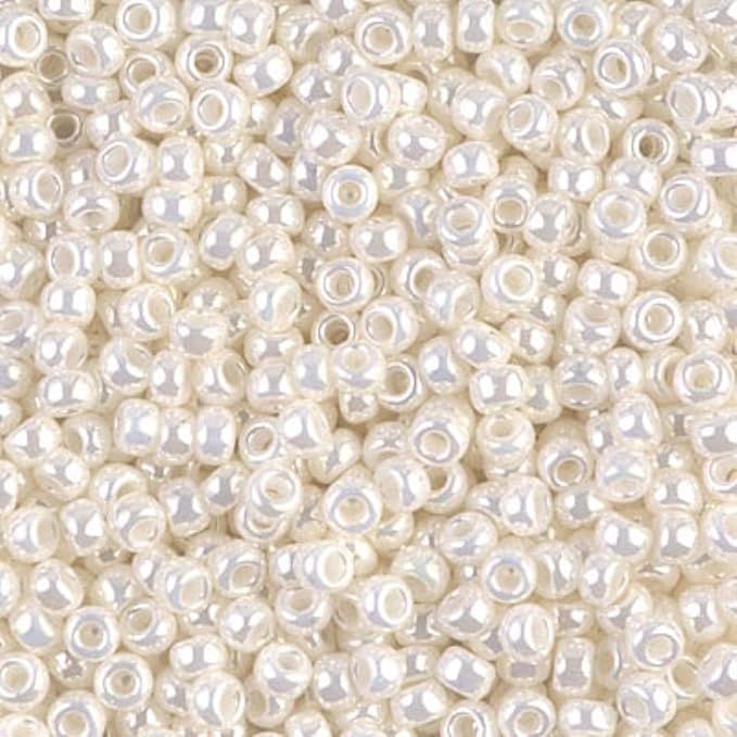 Miyuki Round Seed Beads Size 6/0 20g Ivory Pearl Ceylon | Amazon (US)