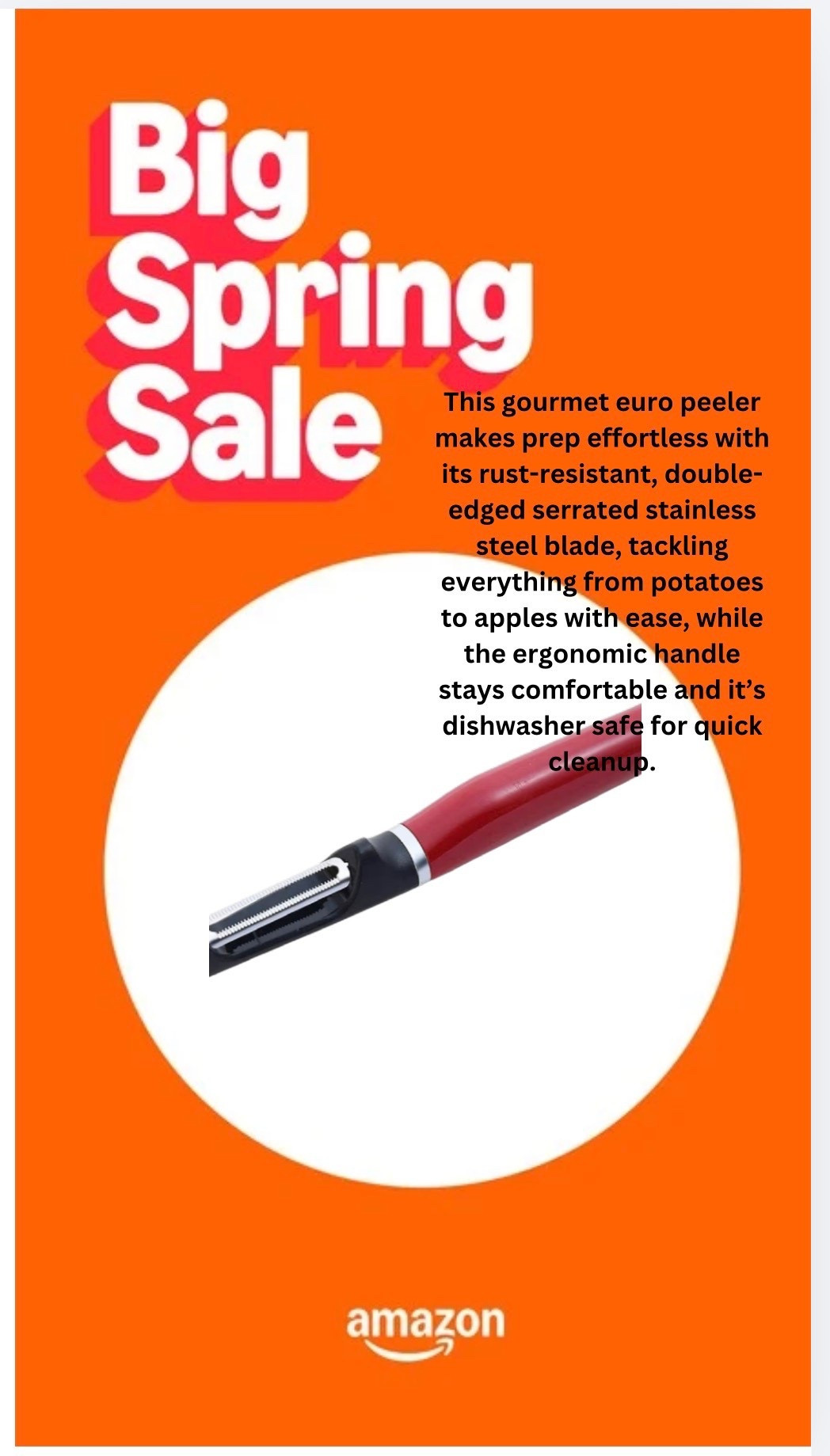 This gourmet euro peeler makes prep effortless with its rust-resistant, double-edged serrated stainless steel blade, tackling everything from potatoes to apples with ease, while the ergonomic handle stays comfortable and it’s dishwasher safe for quick cleanup. $7.98

#LTKfoodie #LTKHome #LTKSaleAlert