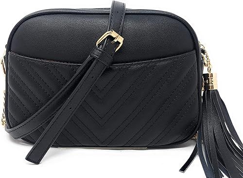Lola Mae Quilted Crossbody Bag, Trendy Design Shoulder Purse (Black): Handbags: Amazon.com | Amazon (US)