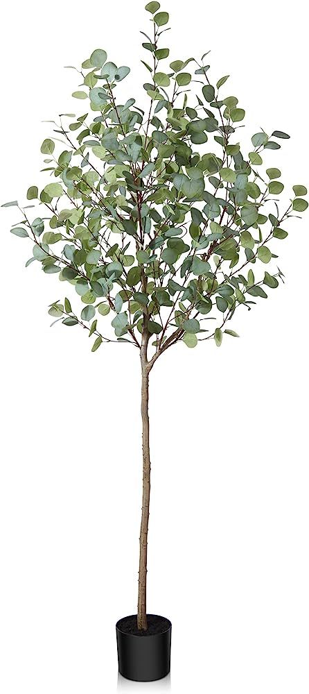 LOMANTO Artificial Eucalyptus Tree 6Ft Fake Eucalyptus Plant in Pot Faux Tree for Home Decor Indo... | Amazon (US)