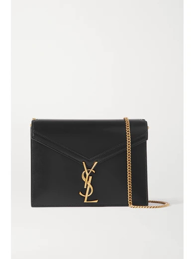 SAINT LAURENT - Cassandra Leather Shoulder Bag - Black | NET-A-PORTER (US)