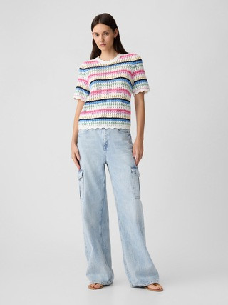 Crochet Sweater T-Shirt | Gap Factory