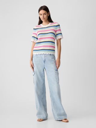 Crochet Sweater T-Shirt | Gap Factory