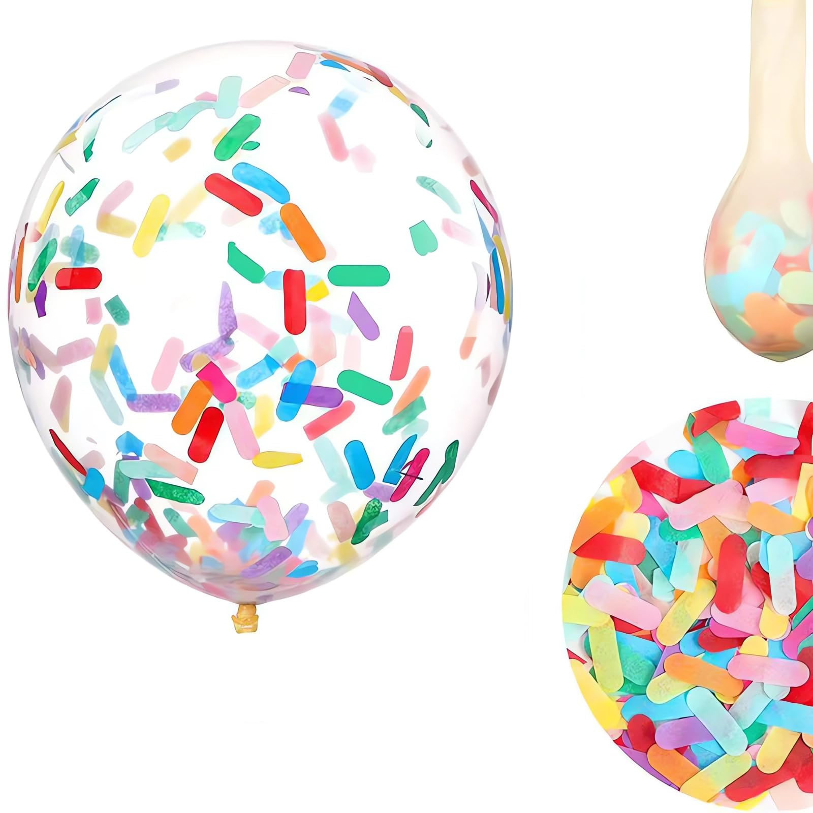 Confetti Balloons/candy confetti balloons/Ice cream sprinkle balloons/birtthday party confetti balloons for baby shower/birthday party/family parties 25pcs | Amazon (US)