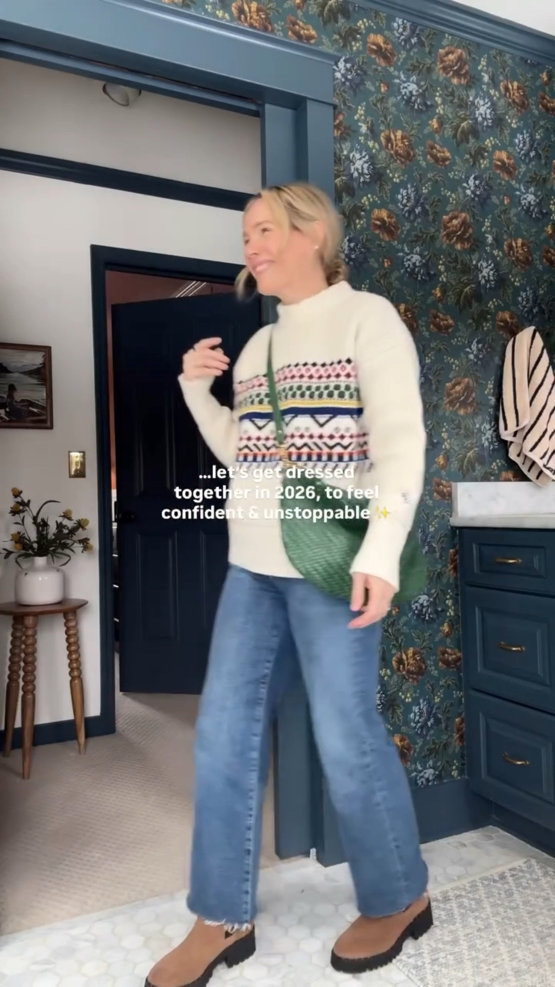 Wearing my regular size small in sweater & j.crew layering top, Clare v everyday moyen messenger bag in evergreen, agolde Harper crop Jean true to size (5’3”), Freda Salvador rain resistant boots true to size & v. Comfortable ~ eby underwear size up to medium ~ xo, Claire

#LTKOver40 #LTKootd #LTKgrwm