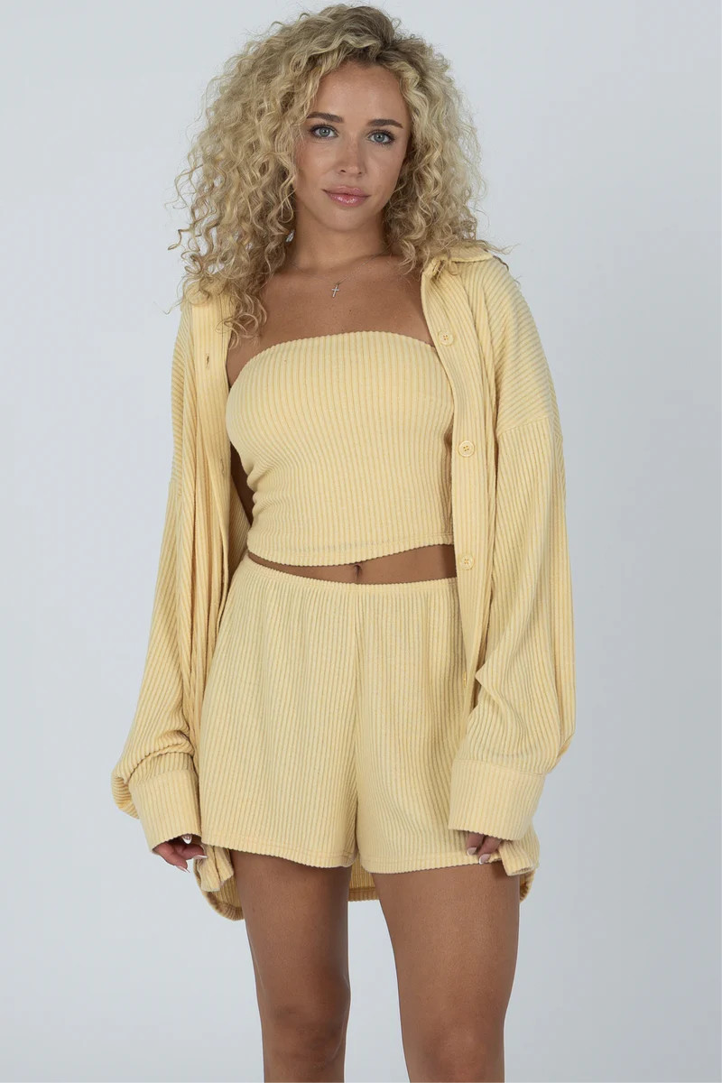 Yacht Club 3 Piece Set Honey Butter | The Foxy Kind