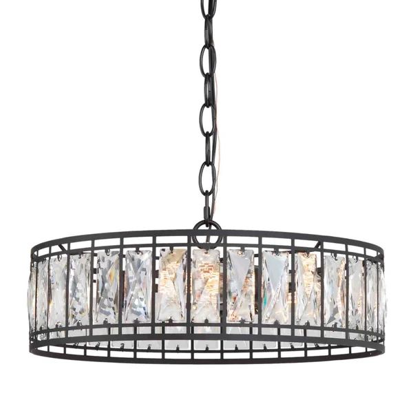 Audrick 3 - Light Drum Pendant with Crystal Accents | Wayfair North America