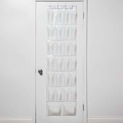 Over-the-Door Shoe Organizer Clear - Room Essentials™: Holds 26 Pairs, Hanging Shoe Storage, EVA Frame, 70" Height | Target