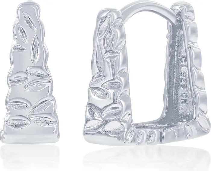 SIMONA Textured Square Hoop Earrings | Nordstromrack | Nordstrom Rack