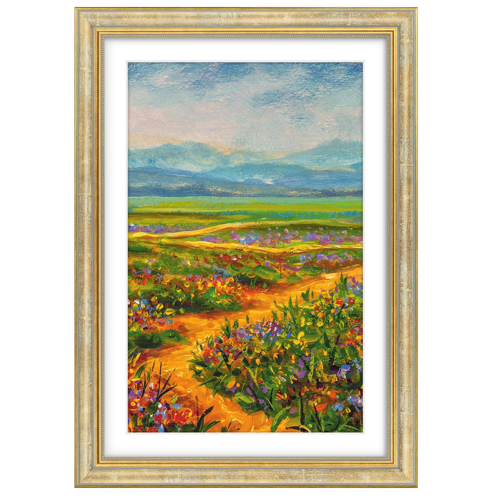 Golden State Art,13x19 Ornate Picture Frame with White Mat for 11x17 Photo or Display 13x19 Print... | Amazon (US)