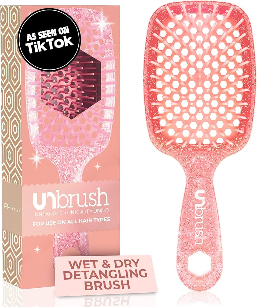 FHI Heat UNbrush Detangling Brush for Pain-Free Brushing on All Wet or Dry Hair Types — Durable... | Amazon (US)