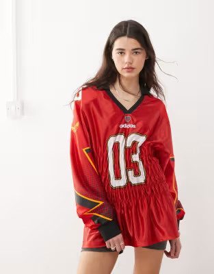 adidas Originals Adilenium Season 3 jersey top in red | ASOS (Global)